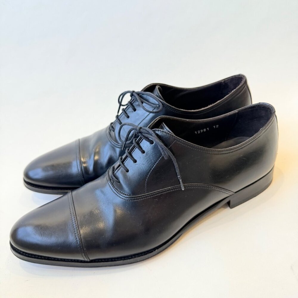 To Boot New York Nico Black Cap Toe Oxford Dress Shoes – Size 12